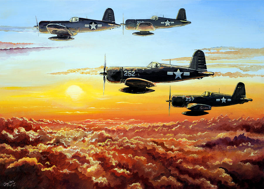 Corsair Painting - Hellions by Charles Taylor