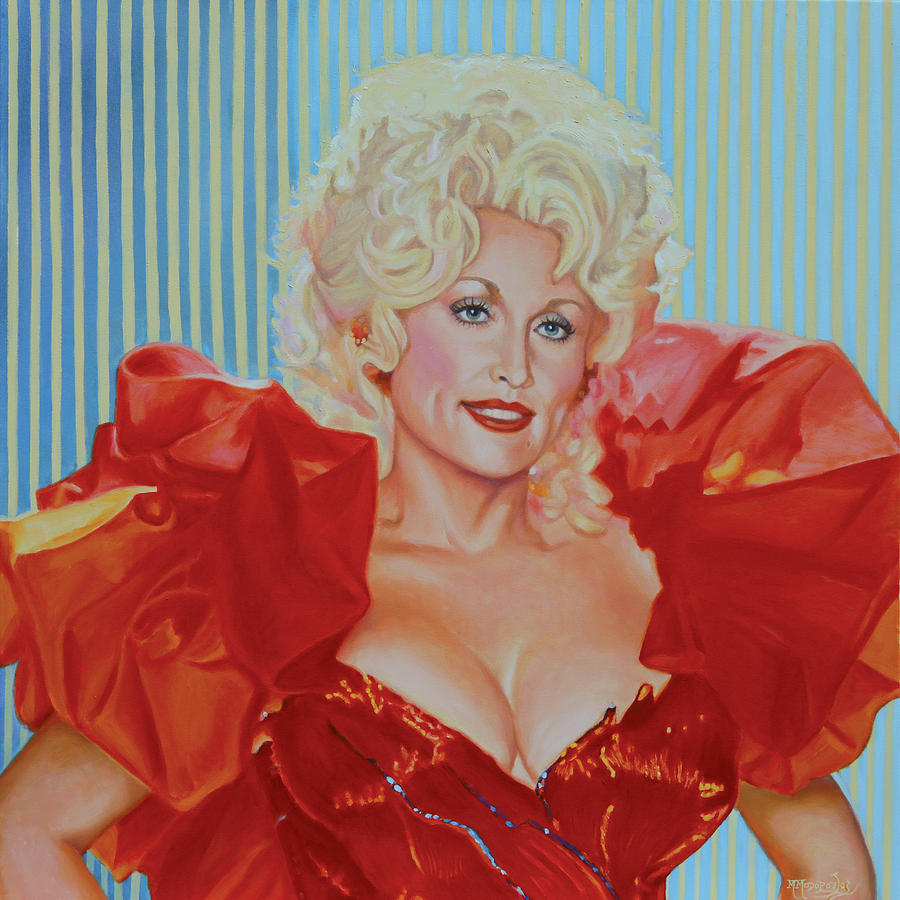 Hello Dolly - Dolly Parton Painting by Maria Modopoulos