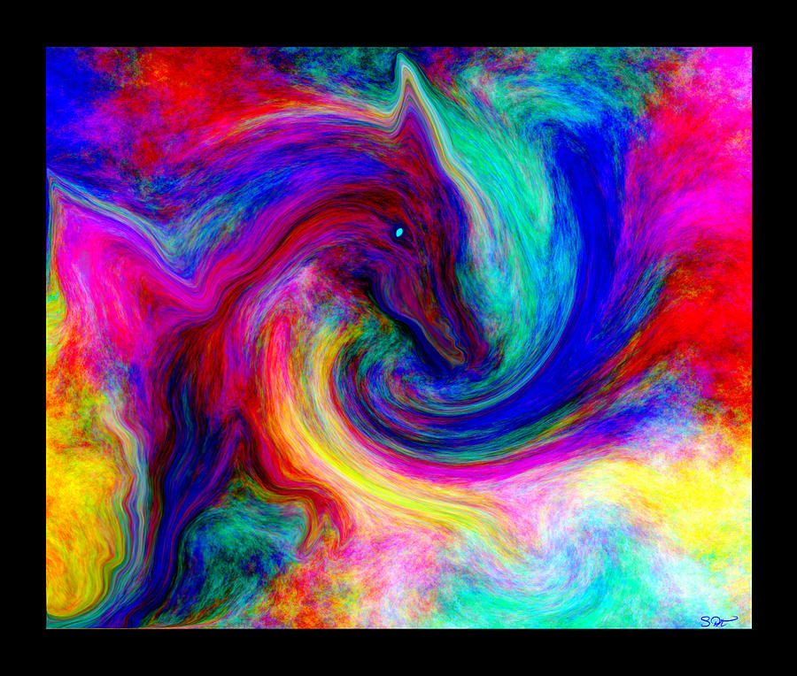 Hello Dragon, my old friend Digital Art by Abstract Angel Artist Stephen K