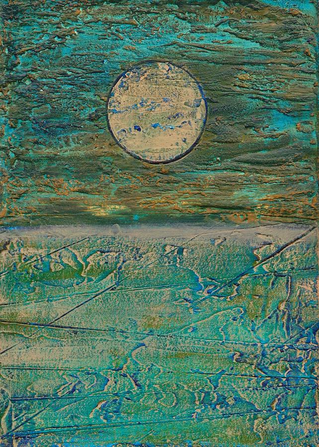 Abstract Painting - Hello Moon by Patricia Cleasby
