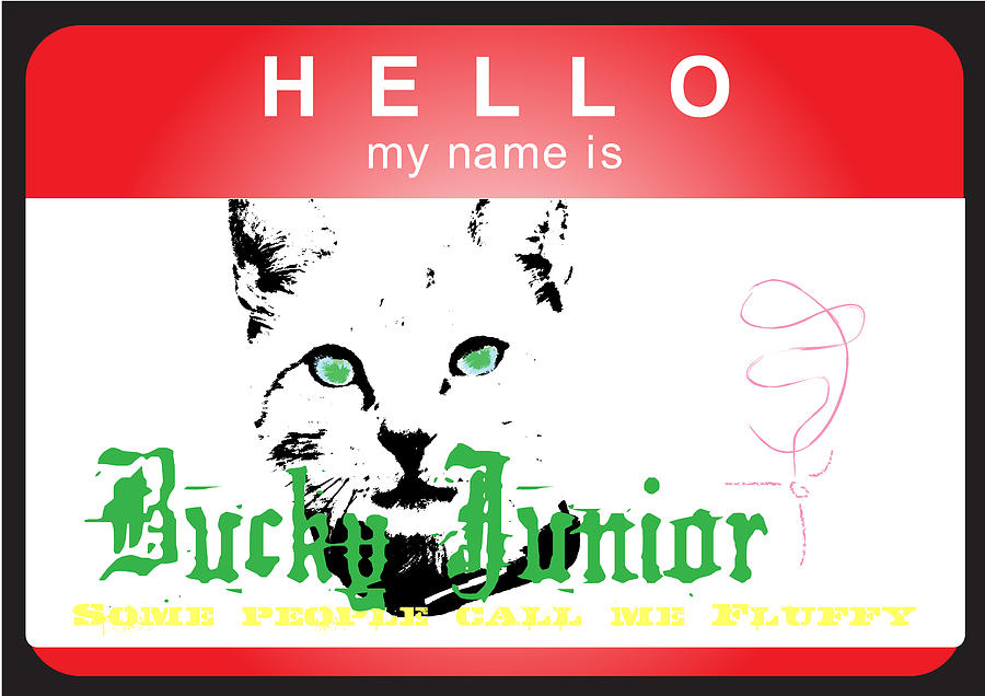 Stickers Digital Art - Hello My Name is Bucky Junior by Donna Zoll Stickers Digital Art - Hello My Name is Bucky Junior by Donna Zoll