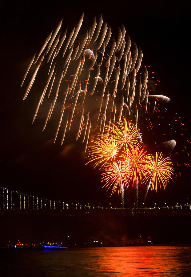 Hello New Year Fireworks Photograph by Bonnie Follett