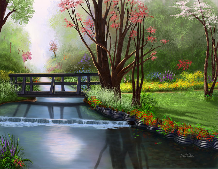Hello Spring Painting by Sena Wilson