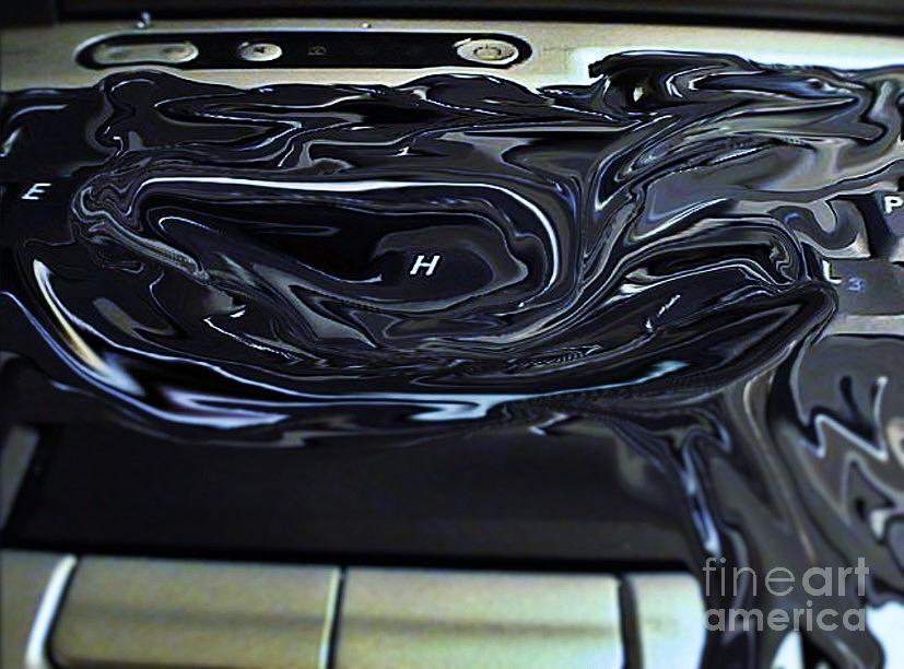 Key Photograph - Help - Melted Keyboard by Flo DiBona