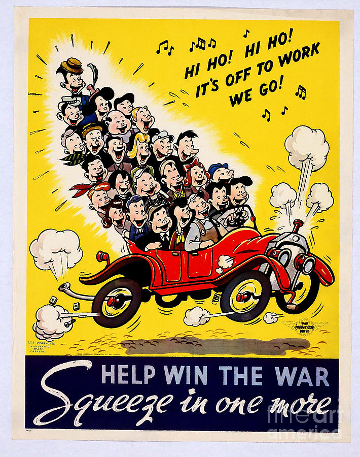 Help win the war squeeze in one more US war propaganda poster Painting by Vintage Collectables