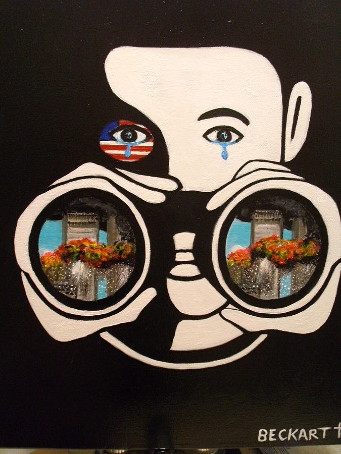 New York City Painting - Helpless Spectator by Becky Jenney New York City Painting - Helpless Spectator by Becky Jenney