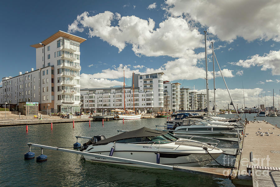 Helsingborg marina luxury apartments Photograph by Sophie McAulay