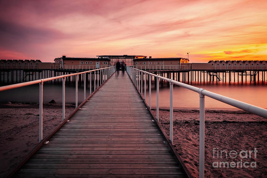 Helsingborg pier at sunset Photograph by Sophie McAulay