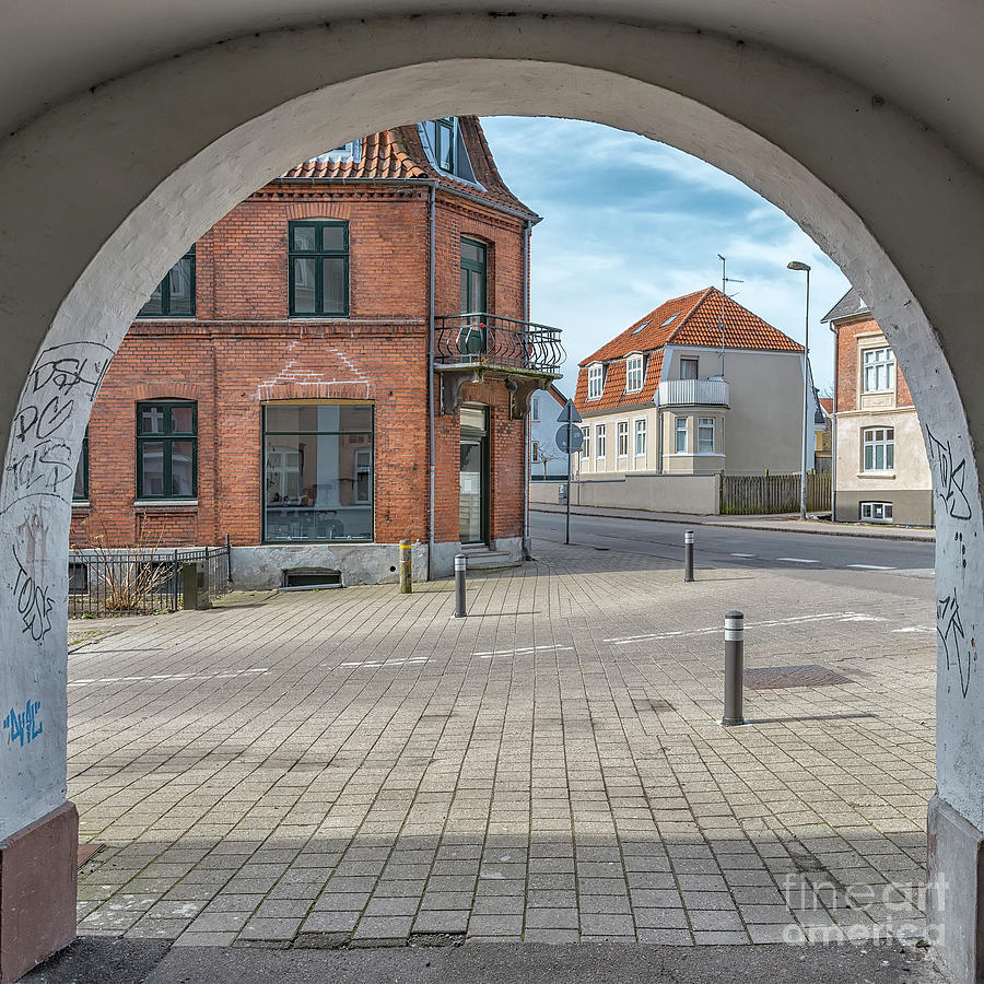 Helsingor Old Building Through Archway Photograph by Antony McAulay