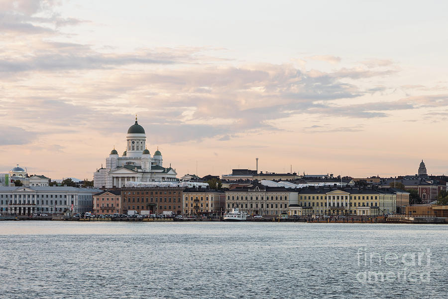 Helsinki cathedral at sunset Photograph by Didier Marti