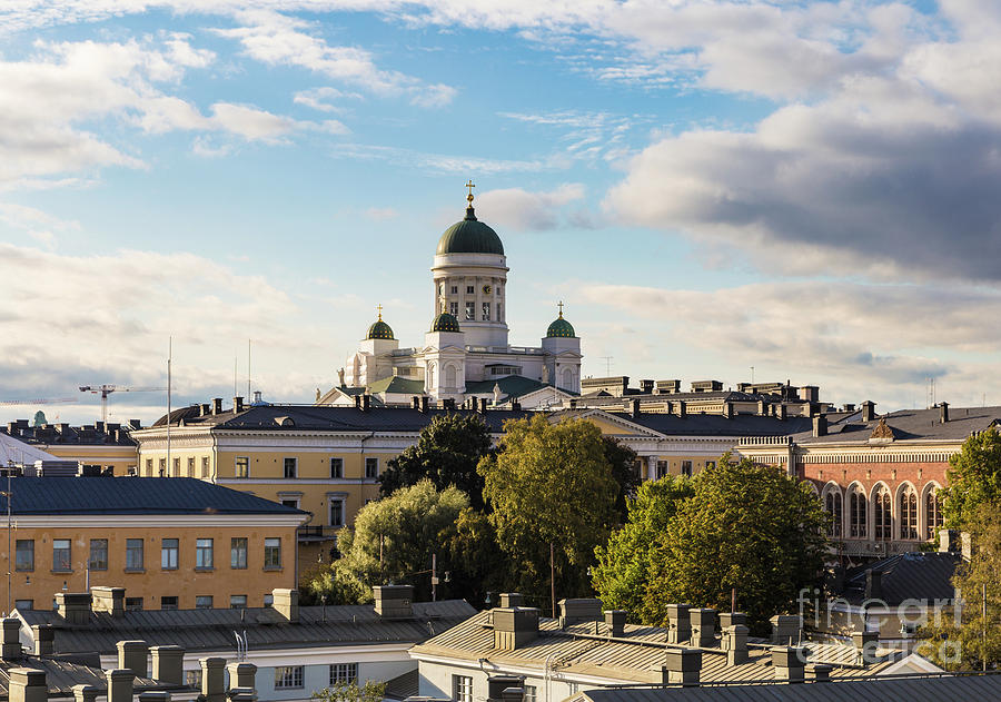 Helsinki cityscape in Finland capital city Photograph by Didier Marti