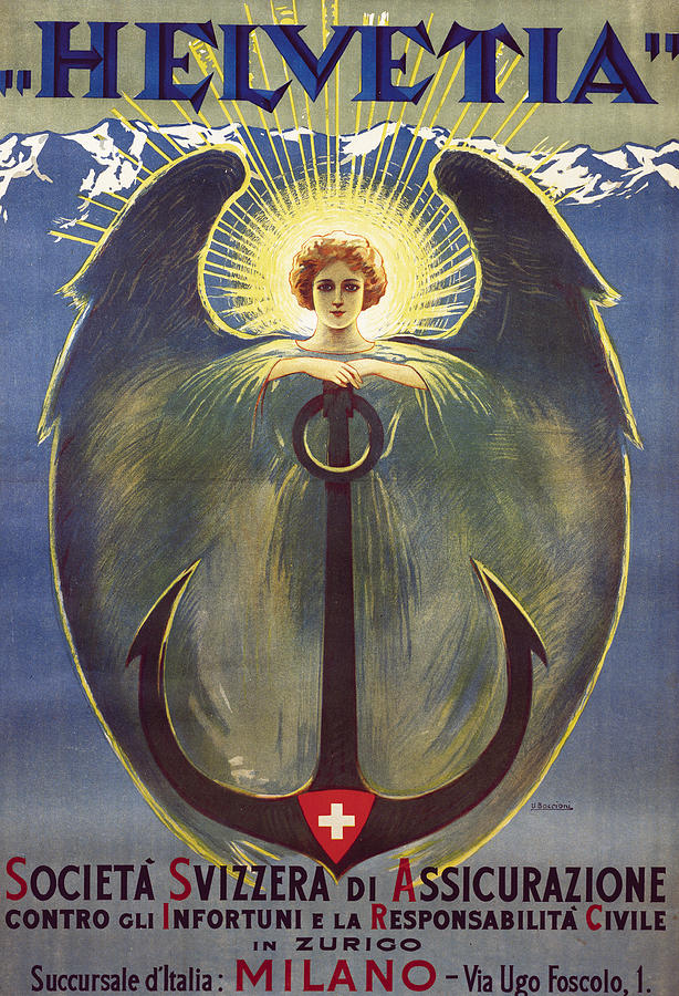 Umberto Boccioni Painting - Helvetia Poster by Umberto Boccioni