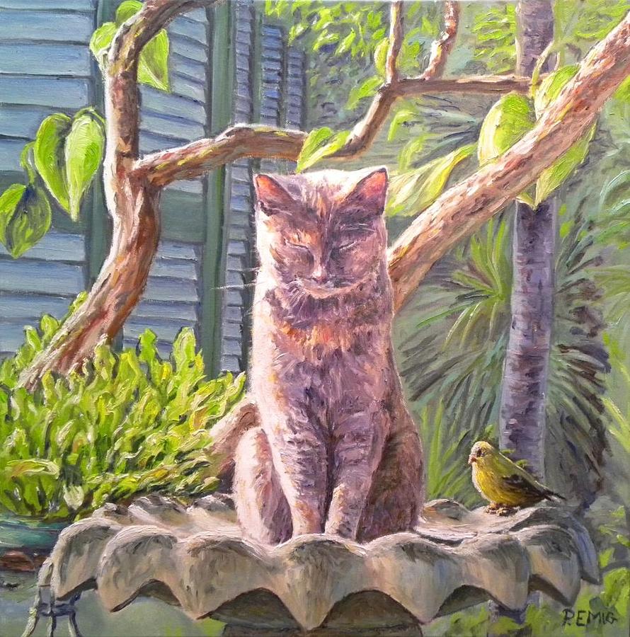 Cat Painting - Hemingway Cat by Paul Emig Cat Painting - Hemingway Cat by Paul Emig