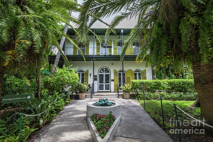 Architecture Photograph - Hemingway House Entrance, Key West by Liesl Walsh