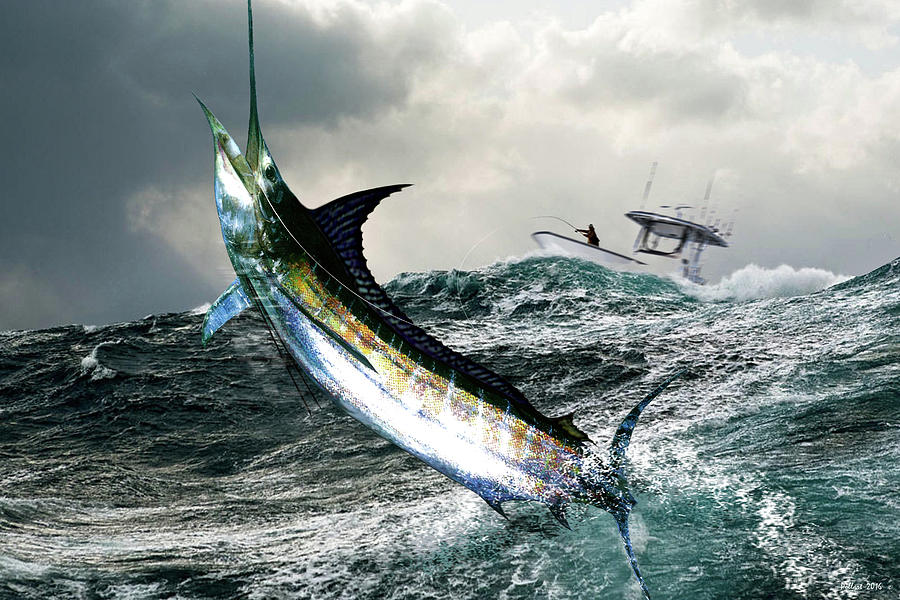 Hemingway's Marlin, the old man and the sea, Fish On Mixed ...