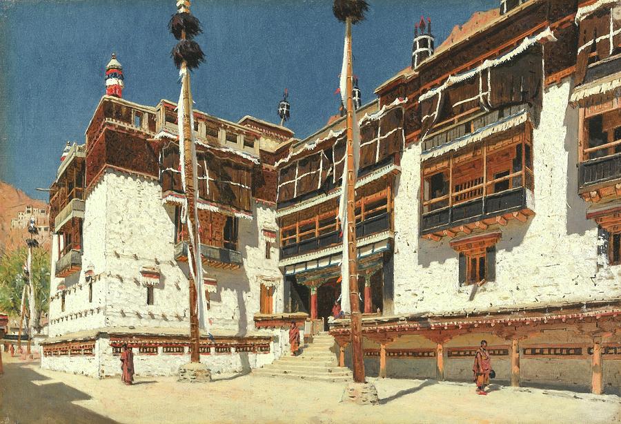 Hemis Monastery in Ladakh Painting by Vasily Vereschagin