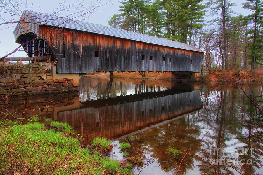 Hemlock Covered Bridge Fryeburg Maine Photograph by Elizabeth Dow