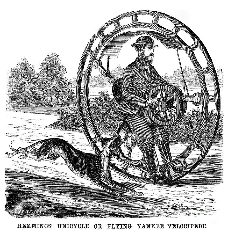 Hemmings Unicycle, 1869 Photograph by Granger