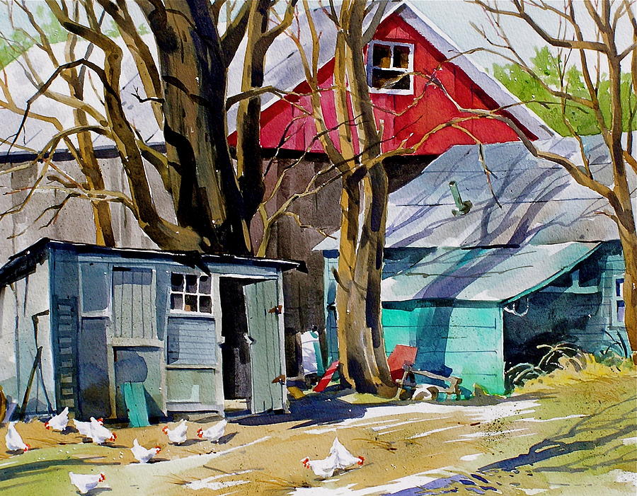 Hen House Painting by Art Scholz
