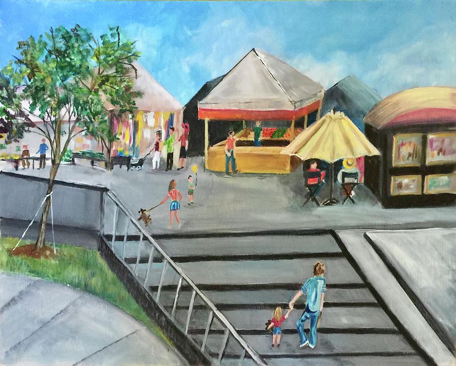 Henderson Farmers Market 2 Painting by Charme Curtin