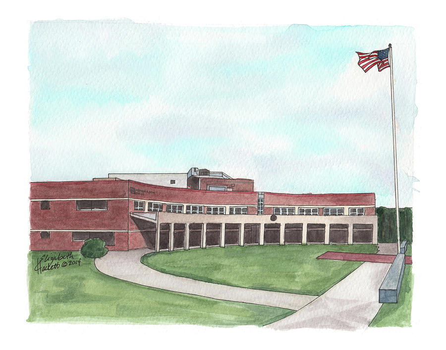 Henderson Hall, Marine Corps Headquarters Painting by Betsy Hackett