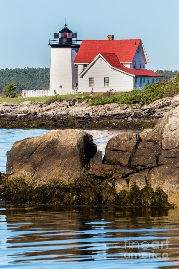 Lighthouse Photograph - Hendricks Head Lighthouse Southport Island, Maine by Dawna Moore Photography
