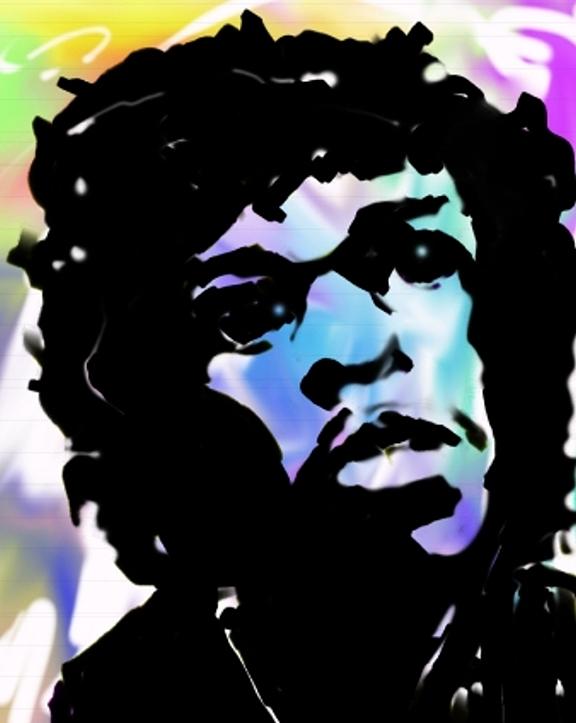 Hendrix 2 Digital Art by Jill Wilhelm - Pixels