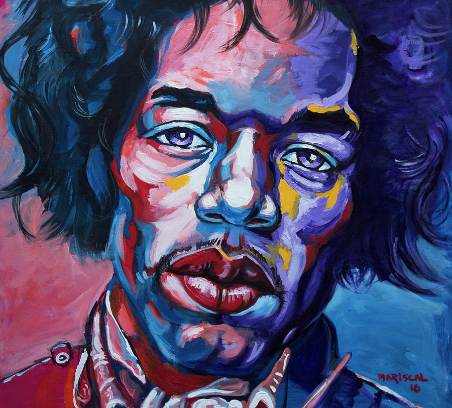 Hendrix II Painting by Sergio Mariscal