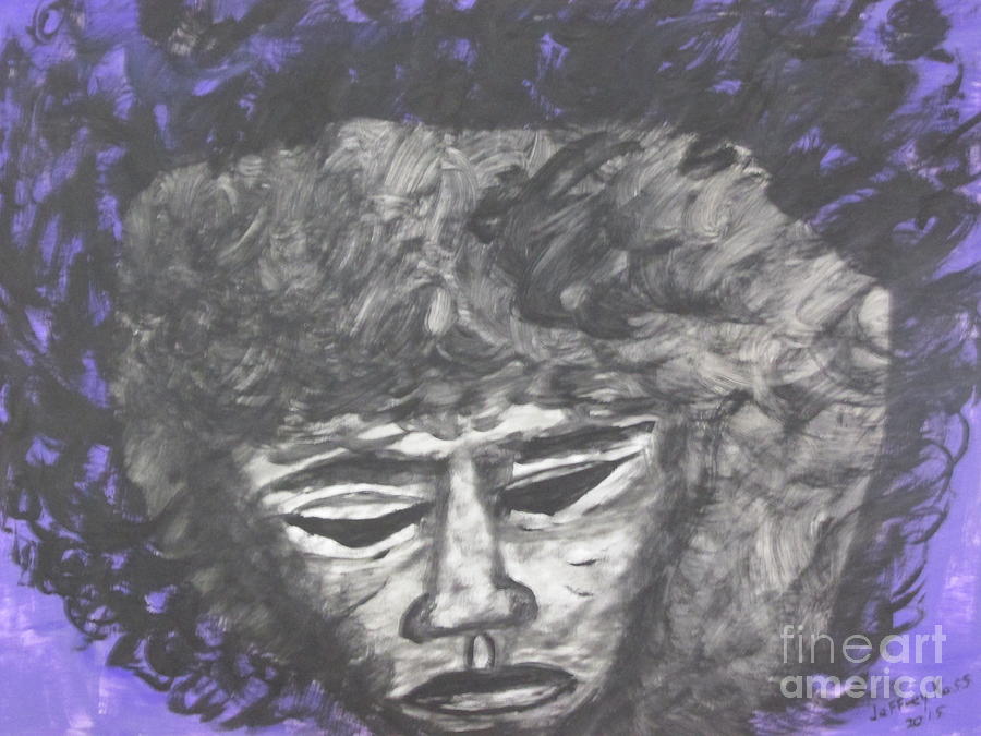 Hendrix In Purple Painting by Jeffrey Koss