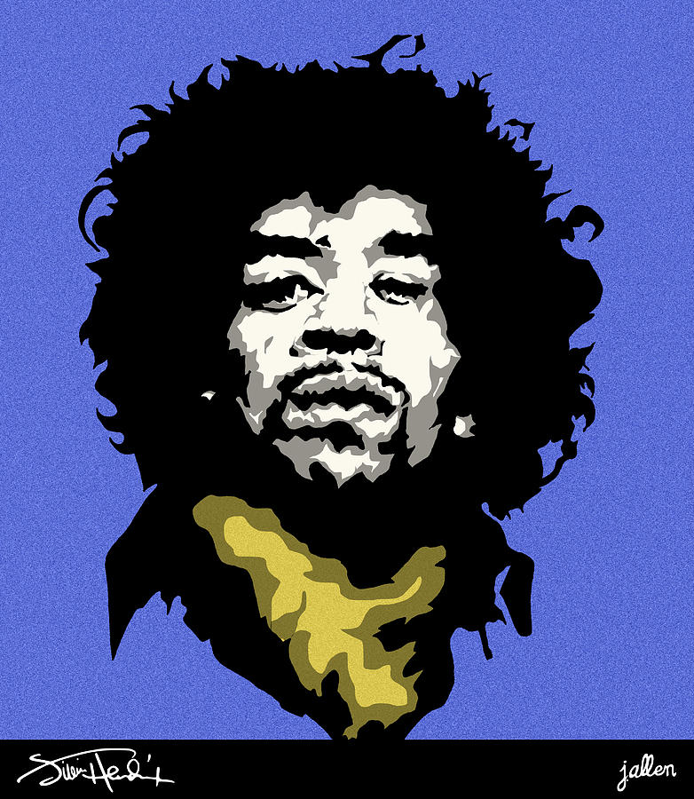 Hendrix Digital Art by Jed Allen | Pixels