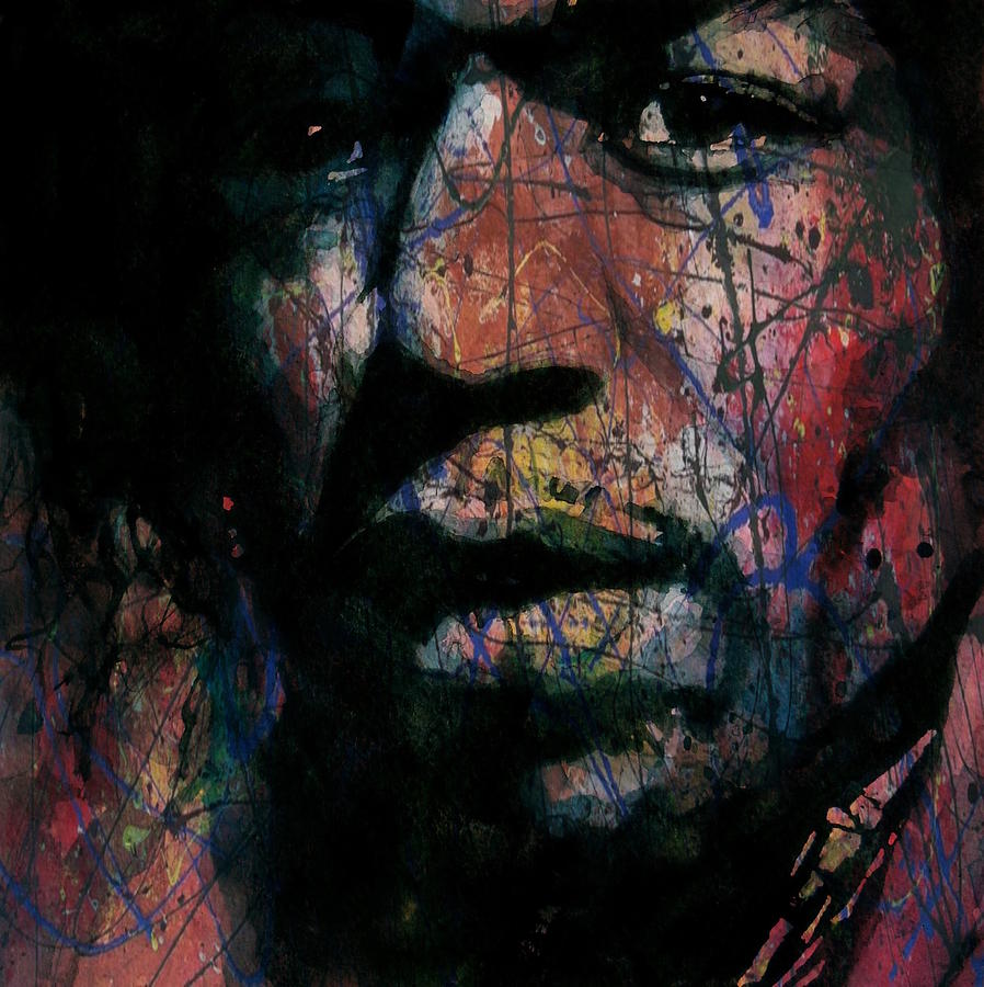 Jimi Hendrix Painting - Hendrix Purple Haze  by Paul Lovering