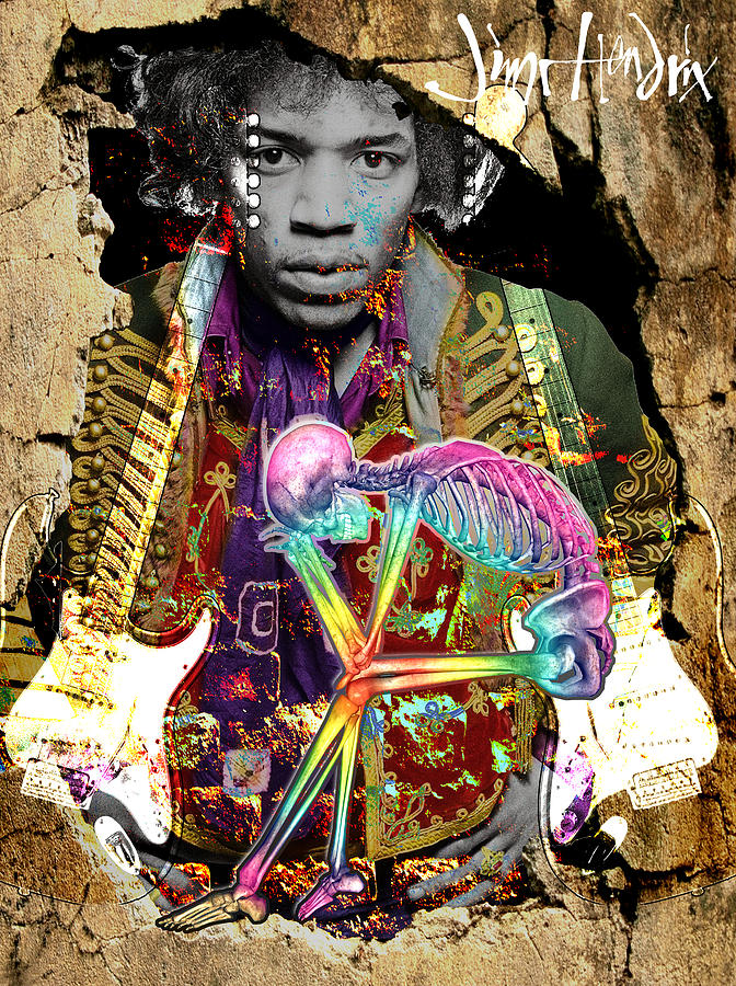 Hendrix Digital Art by Ricardo Vieira