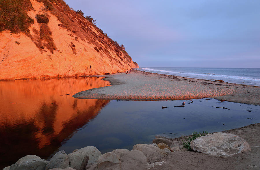 Sunset Photograph - Hendrys Beach Reflections by Kathy Yates
