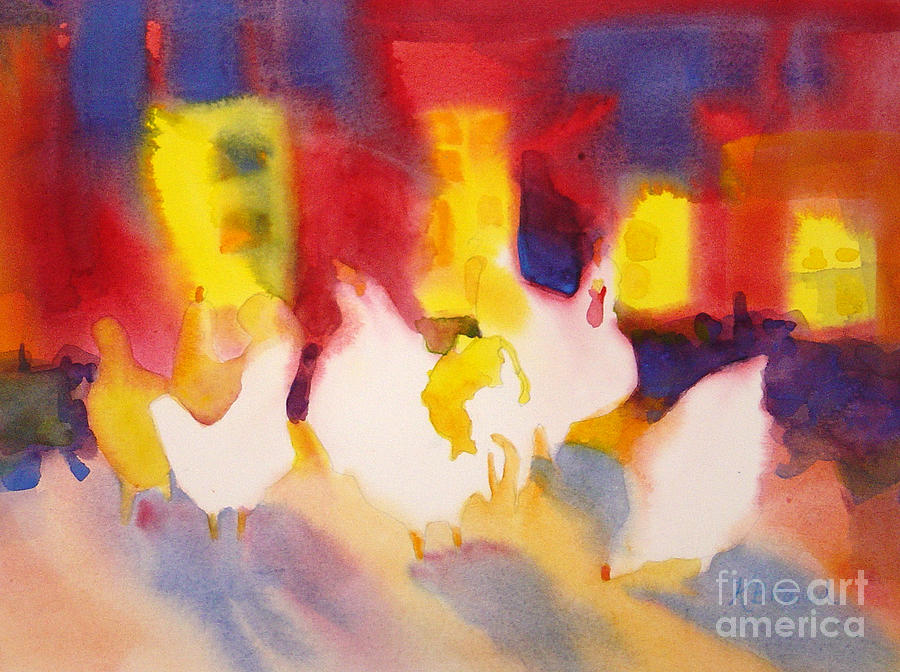 Henhouse Serenade Painting by Kathy Braud Henhouse Serenade Painting by Kathy Braud
