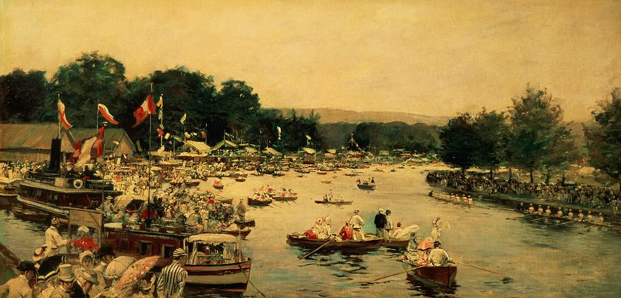 Boat Painting - Henley Regatta by Tissot by James Jacques Joseph Tissot