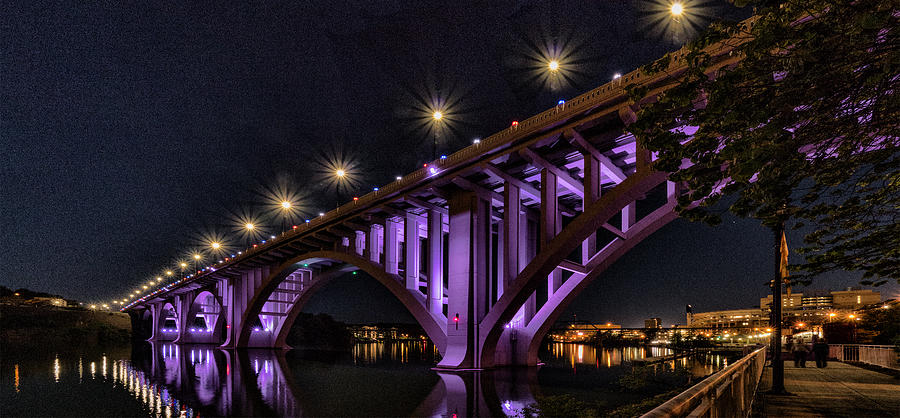 Henley Street Bridge at night Photograph by Gary Warnimont