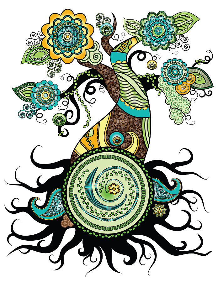 Henna Tree Of Life Digital Art by Serena King
