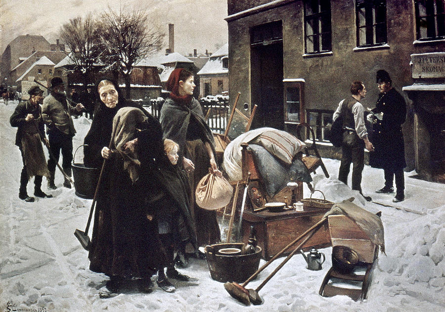 Winter Photograph - Henningsen  Evicted 1890 by Granger