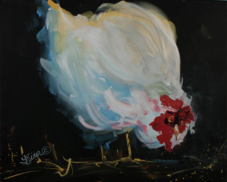 Henpecked Painting by Terri Einer