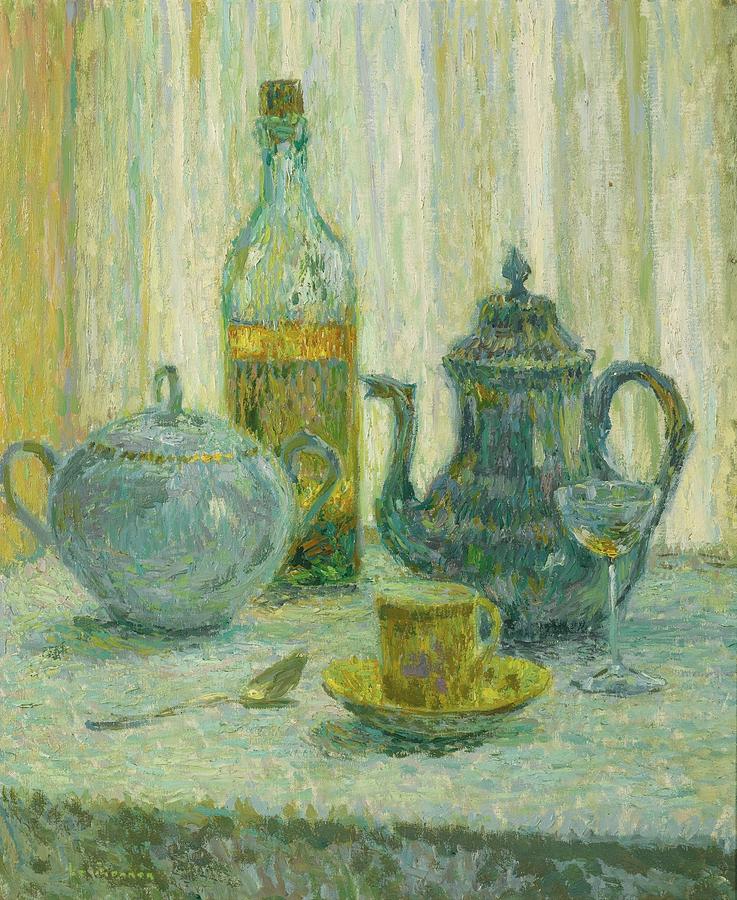 Abstract Painting - Henri Le Sidaner 1862 - 1939 STILL LIFE by Adam Asar