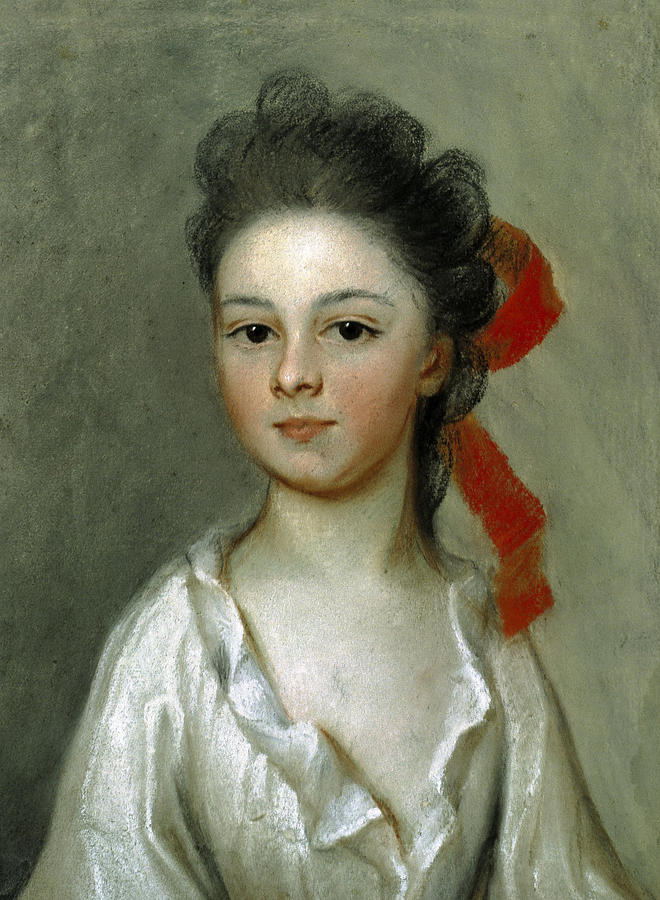 Henriette Charlotte Chastaigner. Mrs. Nathaniel Broughton Drawing by Henrietta Johnston