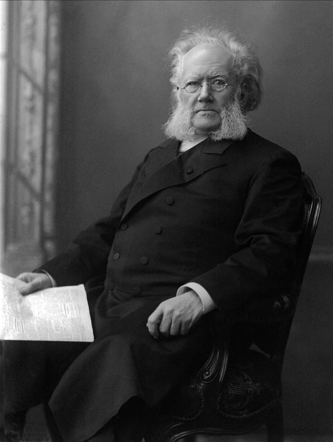 Henrik Ibsen Portrait Norwegian Playwright Photograph by War Is Hell
