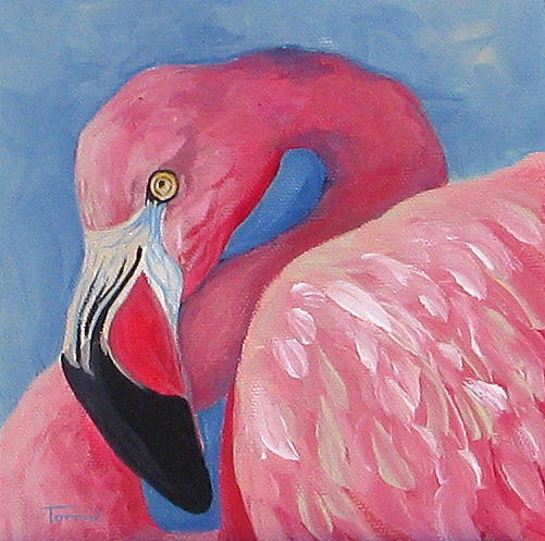 Henry - the Flamingo Painting by Torrie Smiley