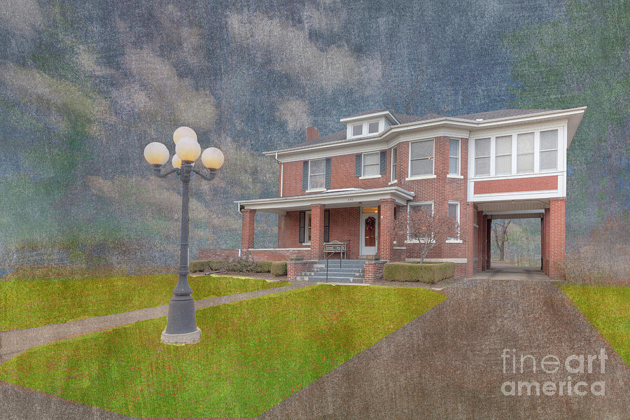 Architecture Digital Art - Henry and Myrtle Welsh House by Larry Braun