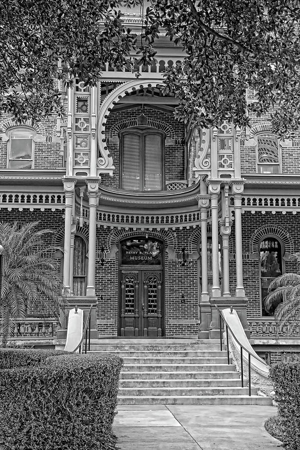 Tampa Photograph - Henry B. Plant Museum Entry BW by HH Photography of Florida