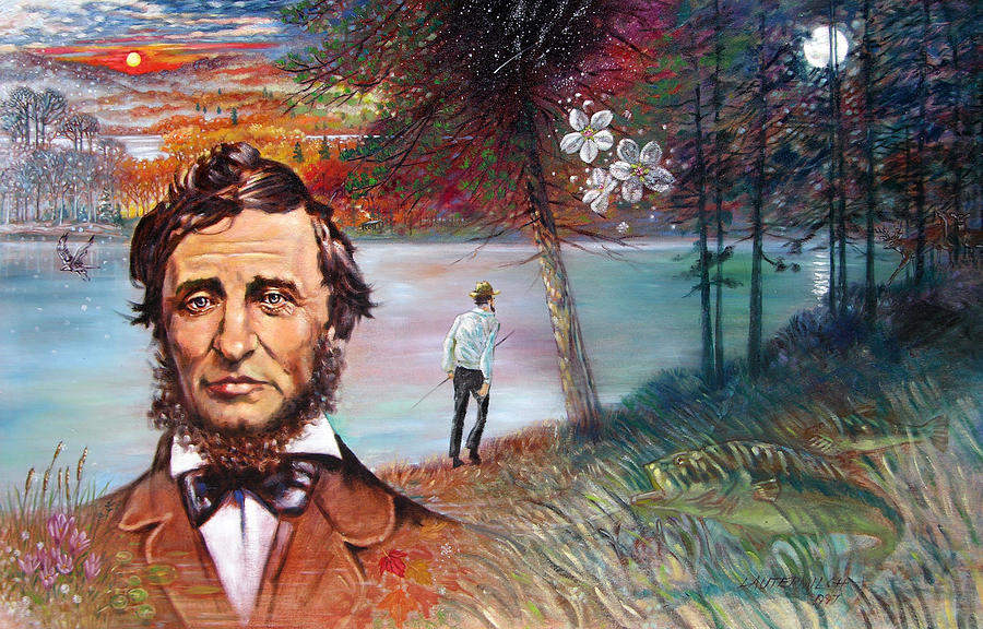 Henry David Thoreau Painting by John Lautermilch