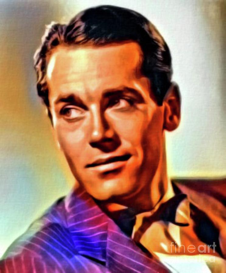 Henry Fonda, Vintage Actor. Digital Art By Mb Digital Art