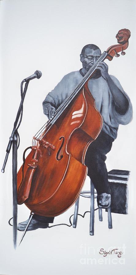 Blaa Kattproduksjoner Henry Franklin on bass Painting by Sigrid Tune ...