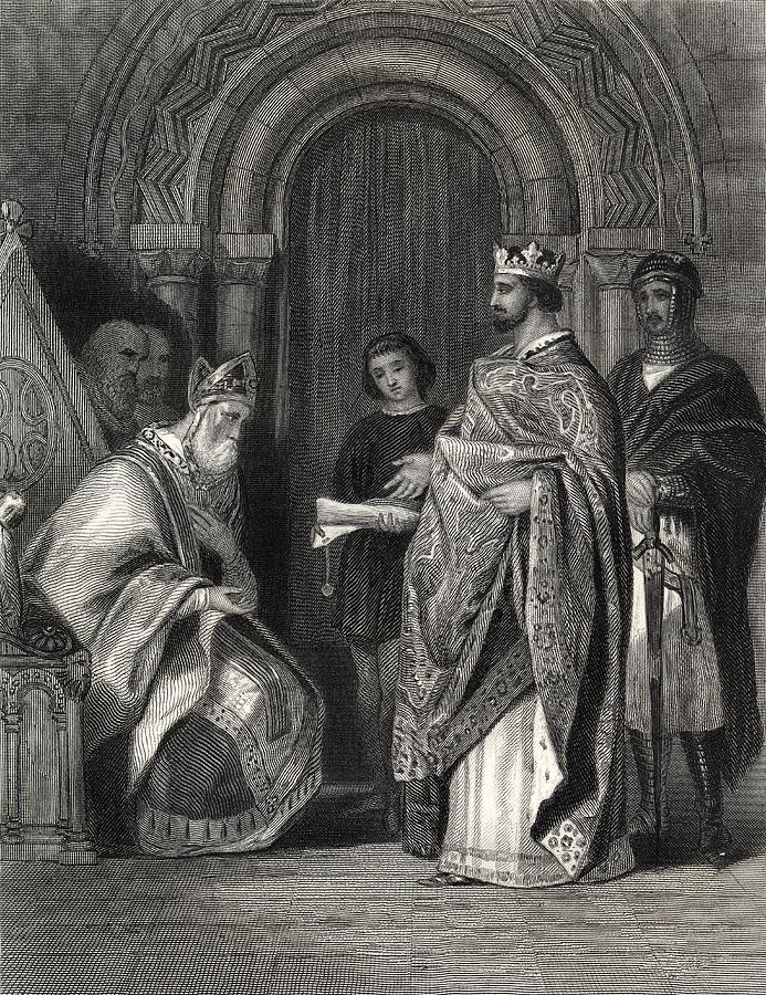 Henry II Presenting The Pope S Bull To Drawing by Vintage Design Pics ...