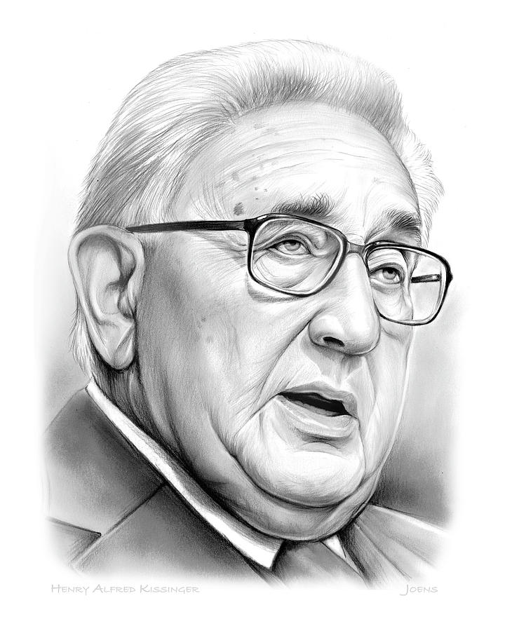 Henry Kissinger Drawing By Greg Joens Pixels 